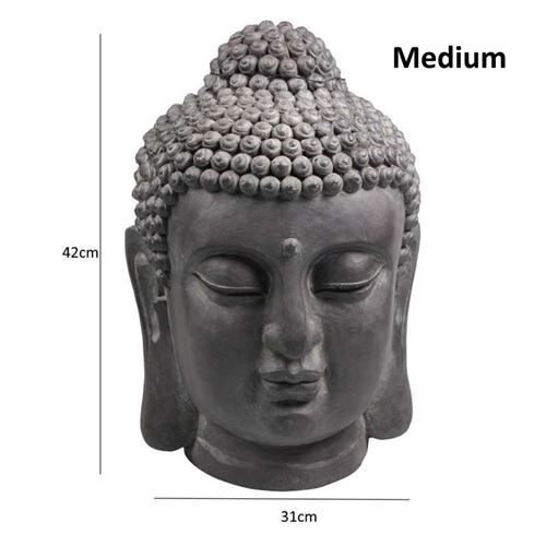 Ornamental Buddha Head Garden Sculpture